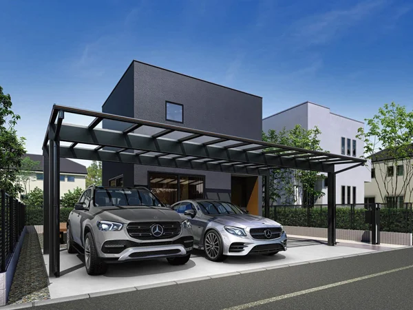 公式】エフルージュ FIRST 600タイプ 3台用 複合色-YKKAP - カーポート