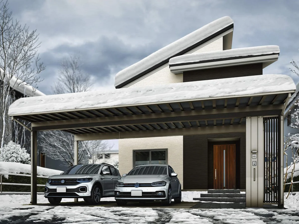 全国配送 YKKAP YKK カーポート エフルージュ FIRST 600タイプ 奥行(2)連結セット J57・57-30 H25 熱線遮断ポリカーボネート屋根 DCS 受注生産品全国配送 YKKAP YKK カーポート エフルージュ FIRST EX