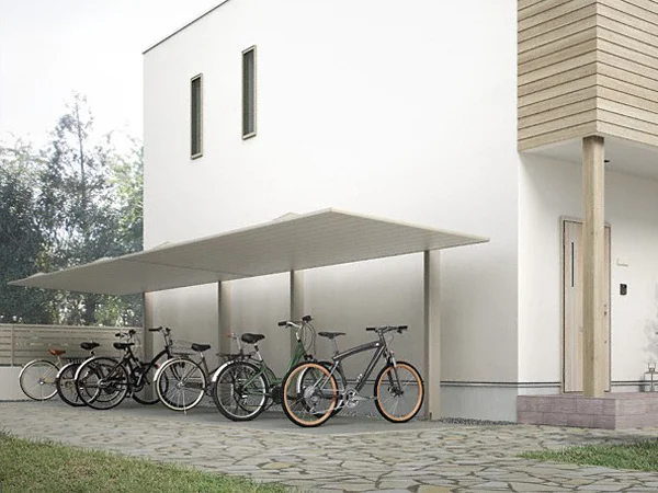 カーポートSCミニ(駐輪場) 縦2連棟-LIXIL - サイクルポート・駐輪場