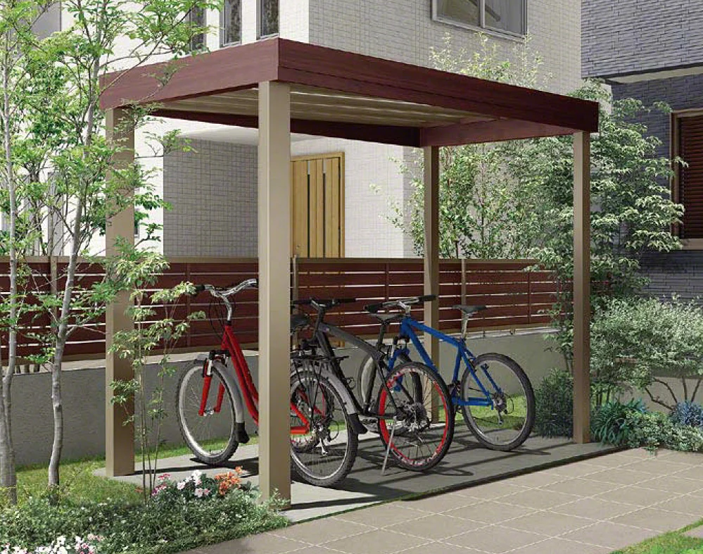 Gルーフ サイクルポートタイプ 複合色-LIXIL - サイクルポート・駐輪場 