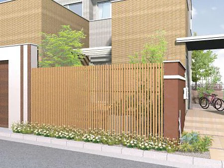交渉中30個樹脂製フェンス ラインスタイル Lタイプ（隙間35mm） 高尺タイプ-FandF - フェンス・柵