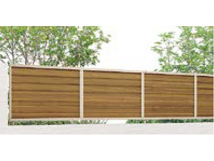 LIXILのフェンス・柵 フェンスAB YL2型 横ルーバー2 木調カラー画像2