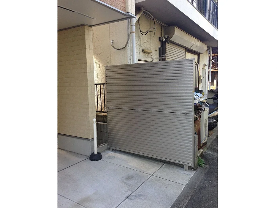 ミエーネフェンス 目隠しルーバータイプ 2段支柱 自立建て用-Value 