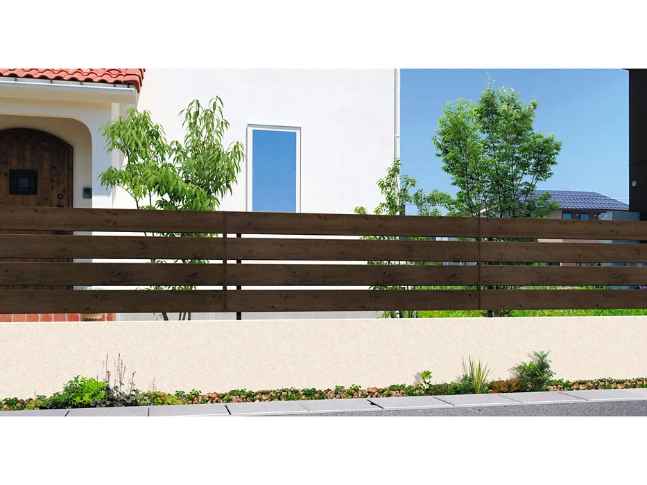 フレイナフェンス Y3型 木調タイプ-三協アルミ - フェンス・柵・塀なら