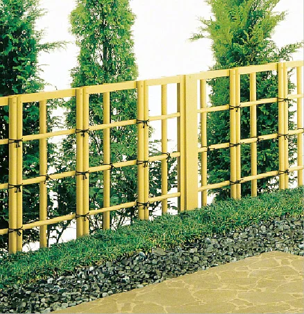 【リンリン】目隠し竹垣 横型4枚セット 和風 フェンス 庭 野外用 和 なごみ 大津垣 四ツ目垣-四国化成 - フェンス・柵・塀ならエクス