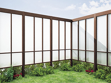 LIXIL リクシル(TOEX)のフェンス Gスクリーン 縦長格子 下段パネルあり