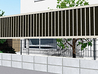 ルシアス フェンスTM1F型 たて目隠し 複合色 上段のみ設置 自立建て用