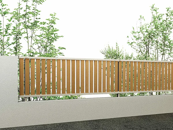 ルシアス フェンスTS2F型 たてスリット 複合色-YKKAP - フェンス・柵