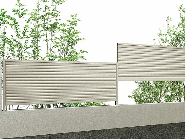 シンプレオ フェンスYL1M型 横ルーバー(間仕切柱施工対応タイプ