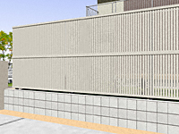 シンプレオ フェンスTS1型 たてスリット 2段支柱 自立建て用