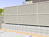 シンプレオ フェンスYM1型 横目隠し 2段支柱 自立建て用