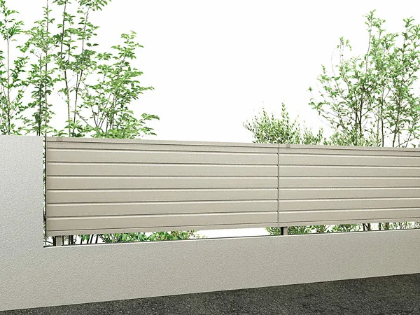 シンプレオ フェンスYM1型 横目隠し 2段支柱 自立建て用-YKKAP