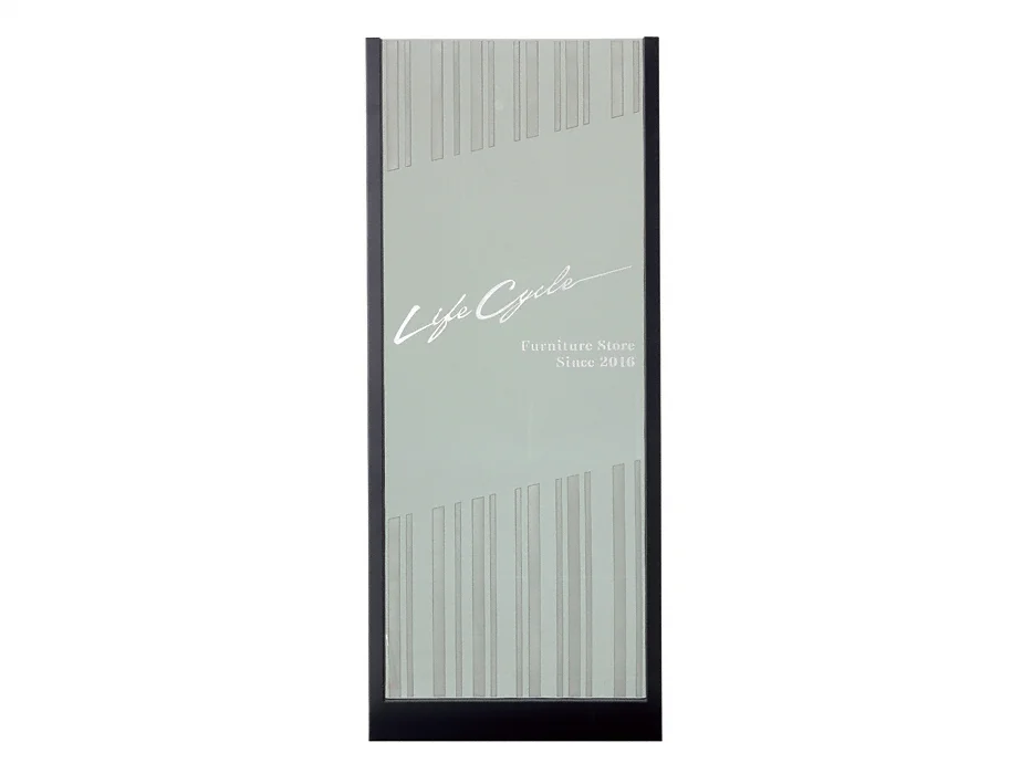 合わせガラススモークグレー＆ステンレス GZ-1010-福彫 - ポスト・門柱