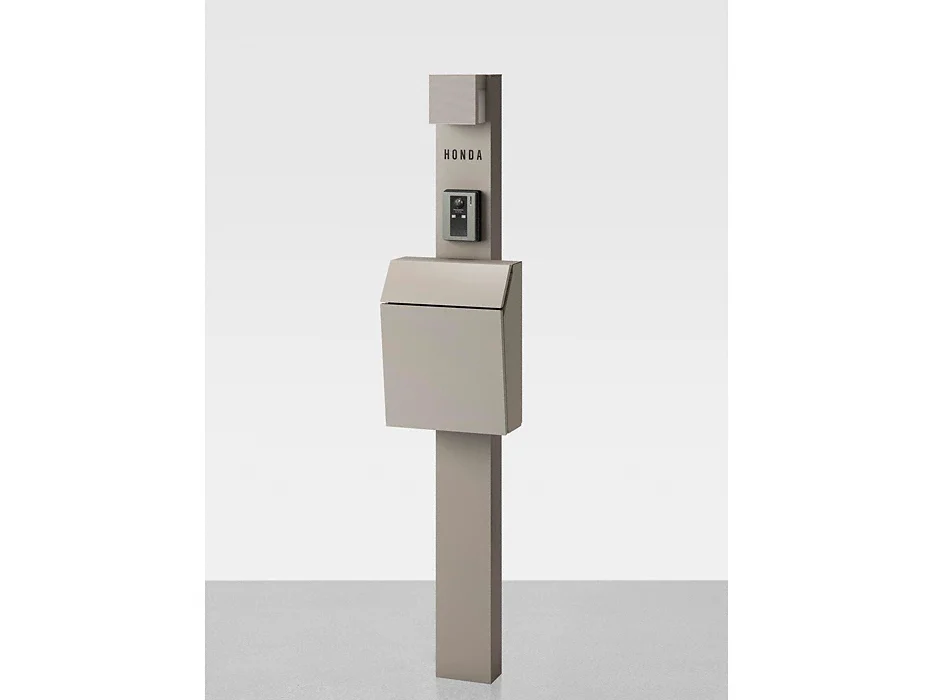 LIXIL エクスポスト 横型ポストp-1型 シャイングレー 機能門柱FP