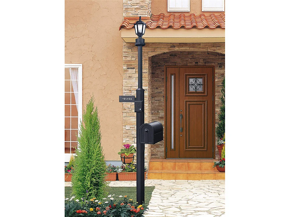 シャローネ 機能門柱 1型 独立仕様 4VAF5Fセット-YKKAP - ポスト・門柱