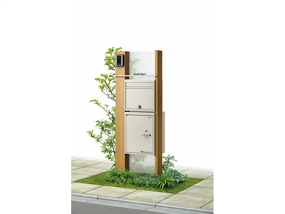 その他 PJ ルシアス ポストユニット PC01型 組合せ例1-YKKAP - ポスト・門柱