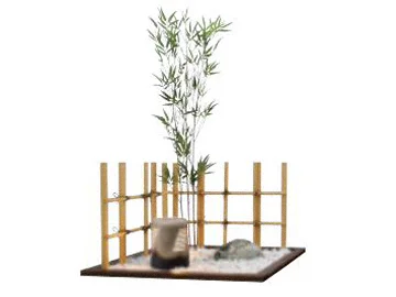 メル94577 人工竹　ベランダのひと坪庭 タカショー 目隠し 人工竹 坪庭｜大興