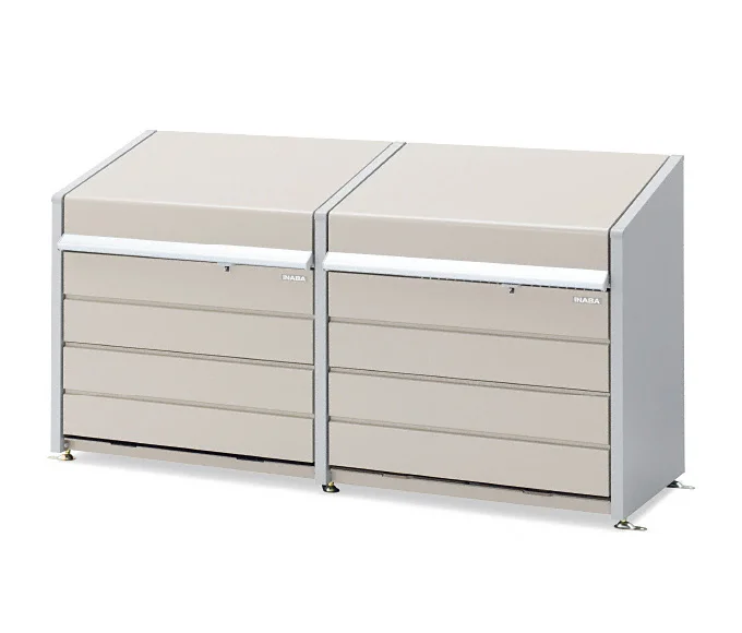ダストボックスミニ連結 パネル床タイプ DBN-126PL-2 500L×2-DBN-126PL