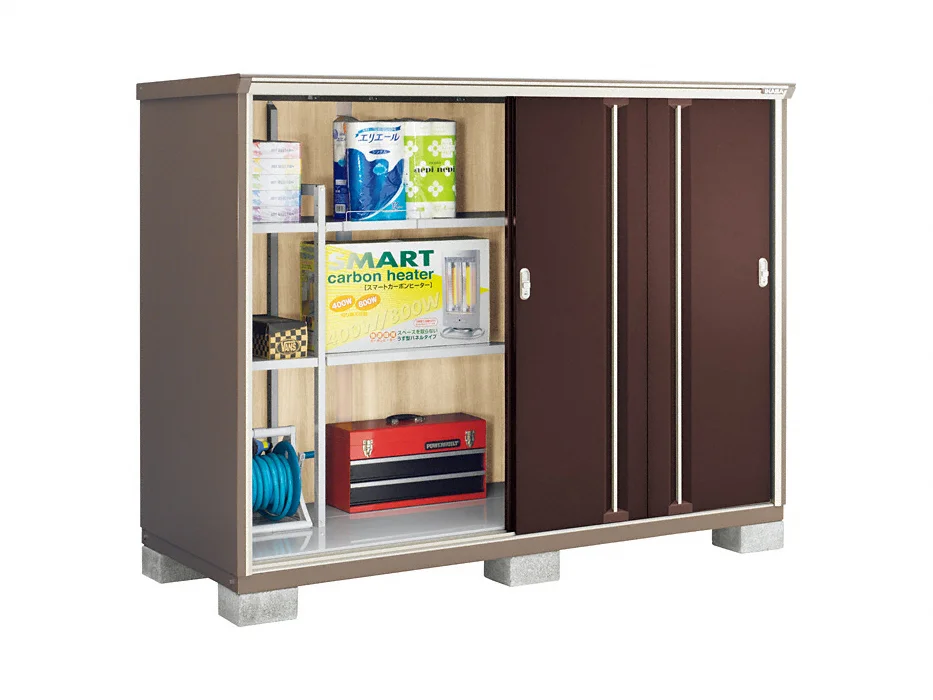 物置 イナバ KMW-119D-NG ナイソーシスター 二重構造収納庫 全面棚タイプ ナイソーシスター 2160×920×1603-KMW-219D - イナバ 物置・収納・屋外倉庫