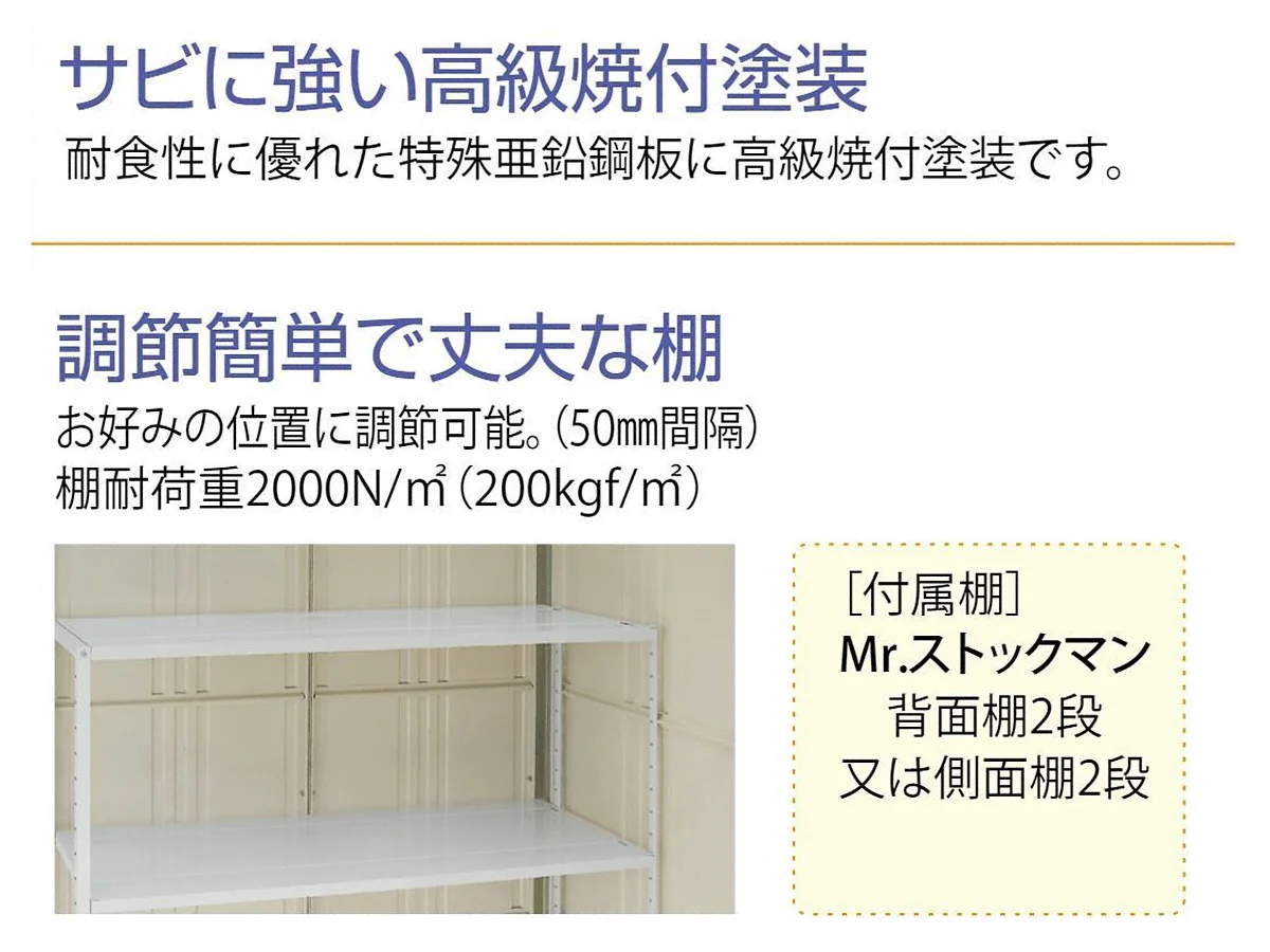 田窪工業所 ND-S3215Y N ナイトブラック ストックマン 中・大型物置