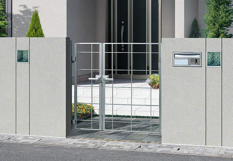 三協 門扉 マイリッシュ　S3型　04-10+08-10　親子両開き門柱式　（受注生産品） 三協アルミ 門扉 マイリッシュ S3型 片開きセット 門柱タイプ 0812