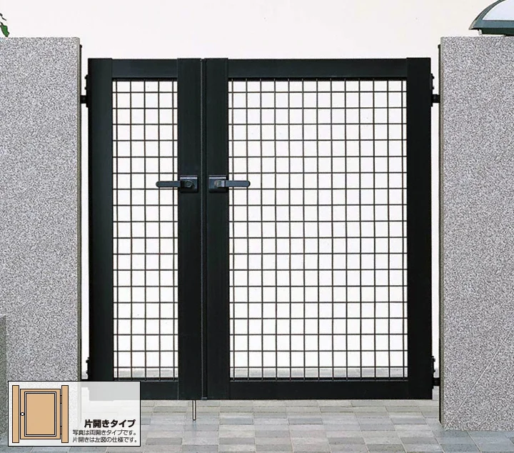 セレビュー門扉9型 片開き-LIXIL リクシル(新日軽) - 門扉なら