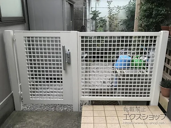 ライシス門扉 7型 井桁格子 片開き-LIXIL - 門扉ならエクスショップ