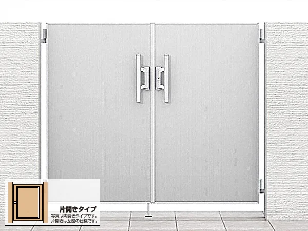 開き門扉AA FM1型 片開き 柱使用 複合色-LIXIL(TOEX) - 門扉ならエクス