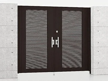 形材門扉 LIXIL リクシル TOEX エルネクス門扉M-YS型 片開き 柱使用 シャイングレー 08-18 扉1枚寸法800×1,800 本体・取っ手(取手)セット ガーデ 門扉 両開き エルネクス門扉M-YS型 柱使用 シャイングレー 両開き 呼称