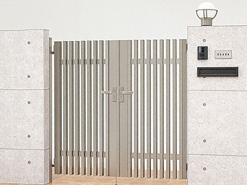 2年保証』 DIY 建材市場 STYLE-JAPAN-GROUP形材門扉 LIXIL リクシル TOEX プログコート門扉1型 片開き 柱使用 アルミ色 ○07-12 扉1枚寸法700×1,200 本体 取っ手 取手 セット ガーデン 塀 壁