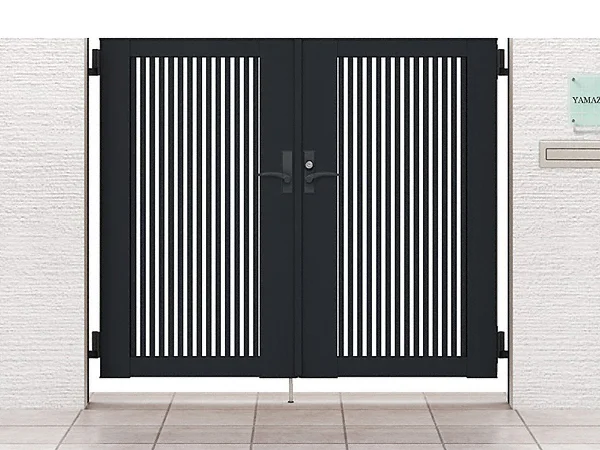 門扉 形材門扉 GS1 末広1型門扉 両開きタイプ・門柱タイプ 呼称：0910（W900×H1000） 三協アルミ 三協立山アルミ br\u003e無料☆特典付\u003cbr\u003e門扉 \u003cbr\u003e形材門扉 GS1 末広1型門扉 \u003cbr