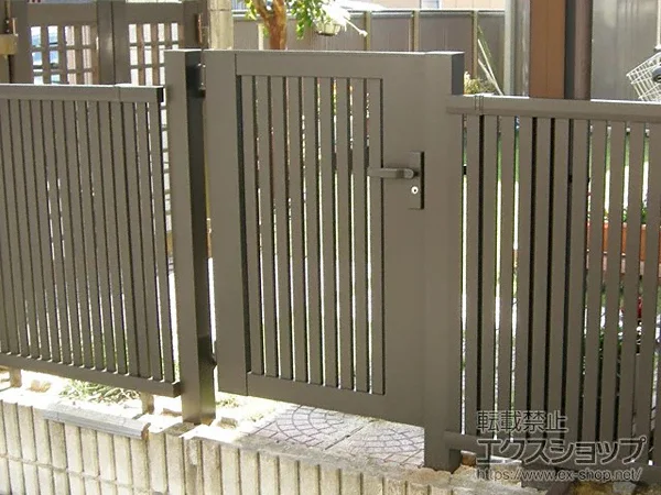 開き門扉AB TS1型 両開き 柱使用 呼称07-10 扉寸法W1400(700+700)×H1000mm リクシル LIXIL 開き門扉 おしゃれ シンプル リフォーム