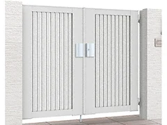 両開き門扉 門扉 両開き エルネクス門扉M-YS型 柱使用 シャイングレー 両開き 呼称