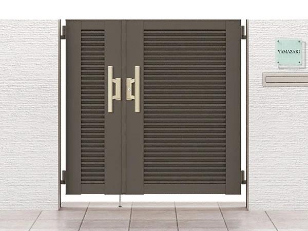 開き門扉AB YM1型 両開き 柱使用 呼称08-14 扉寸法W1600(800+800)×H1400mm リクシル LIXIL 開き門扉 おしゃれ シンプル リフォーム 開き門扉AB YM1型 両開き 柱使用 呼称07-14 扉寸法W1400(700+