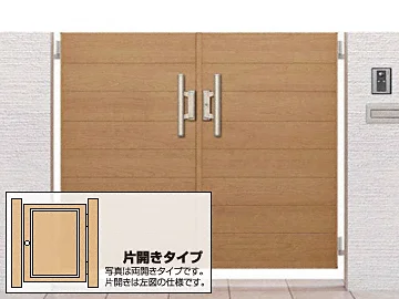 ジオーナ門扉 YA型 片開き マテリアルカラー-LIXIL(TOEX) - 門扉