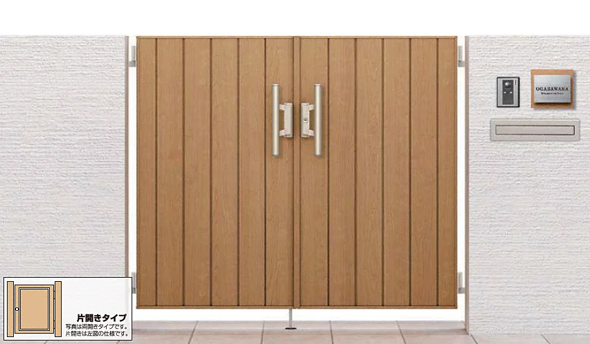 ジオーナ門扉 TA型 片開き マテリアルカラー-LIXIL(TOEX) - 門扉