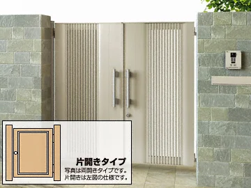 形材門扉 YKK YKKap エクスティアラ 門扉 3型 片開セット 門柱仕様 アルミカラー 10-16R(L) 扉1枚寸法 幅1000×高さ1600mm プッシュプル錠2型 本 形材門扉 YKK YKKap エクスティアラ 門扉 3型 片開セット 門柱仕様 木目