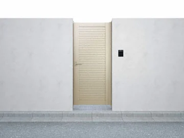 シンプレオ門扉5型 横目隠し 片開き 高尺タイプ-YKKAP - 門扉 シンプレオ門扉5型 横目隠し 片開き 高尺タイプ-YKKAP - 門扉