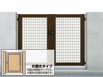 エクスライン門扉16型 片開き-YKKAP - 門扉ならエクスショップ 
