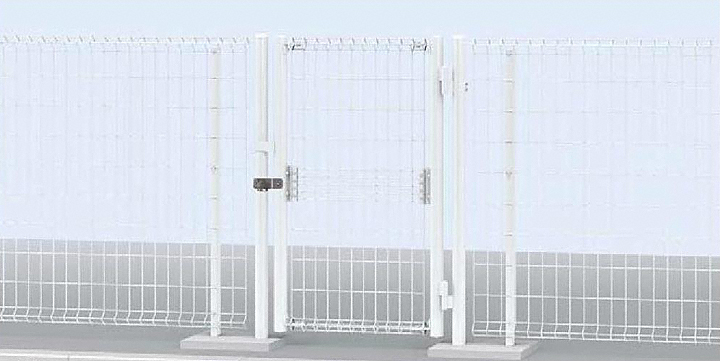 金網門扉 軽量 片開き H2.0m×W1.5m（両柱） フェンス 柵 ゲート - 15