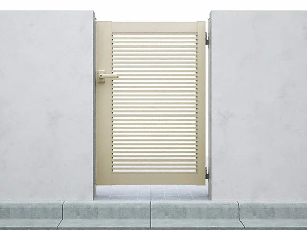 シンプレオ 門扉 YB1型 横格子 片開き-YKKAP - 門扉ならエクスショップ