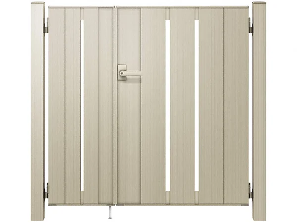 ルシアス 門扉 TS4型 たてスリット 片開き アルミ色-YKKAP - 門扉なら