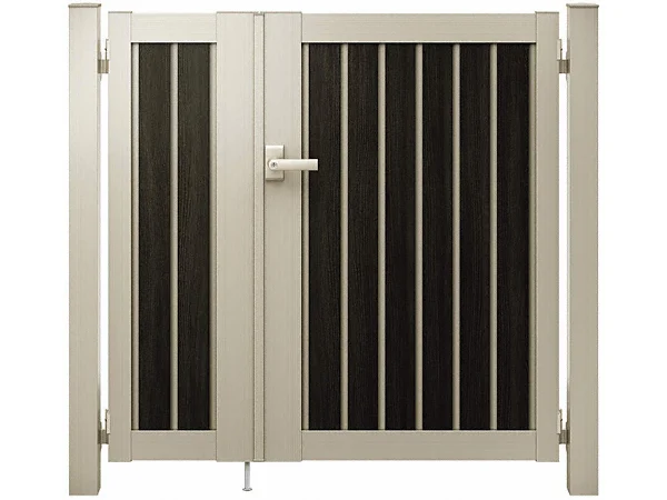 ルシアス 門扉 TM1型 たて目隠し 片開き 複合色-YKKAP - 門扉なら