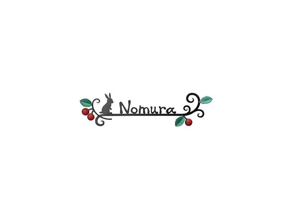 美濃クラフト 表札 カリーノ うさぎのお散歩 KR-5 美濃クラフト カリーノ うさぎのお散歩 KR-5 ロートステンレス製