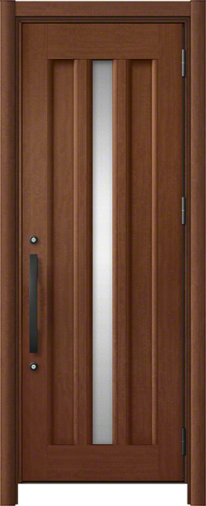 リシェント3 C12N型 アルミ仕様(木目調) 片開き ポートマホガニー 標準幅×標準高さ -玄関ドアならエクスショップ