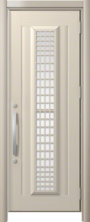 リシェント3 C84N型 アルミ仕様(アルミ色) 片開き シャイングレー 標準幅×標準高さ -玄関ドアならエクスショップ