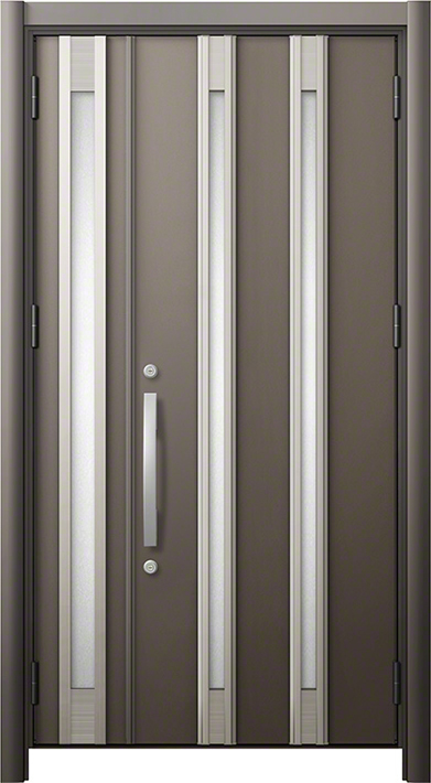 リシェント3 M24型 断熱仕様k4型(アルミ色) 親子 オータムブラウン 標準幅×標準高さ -玄関ドアならエクスショップ