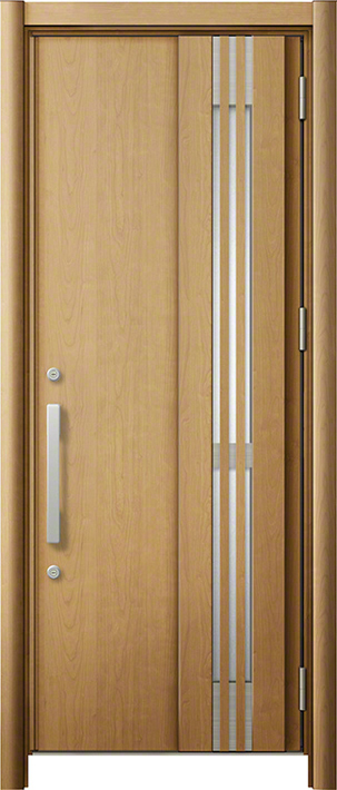 リシェント3 M83型 断熱仕様k4型 採風タイプ(木目調) 片開き クリエラスク 標準幅×標準高さ -玄関ドアならエクスショップ