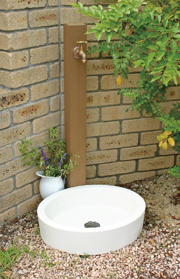 立水栓ユニット レヴウッドタイプ-ニッコーエクステリア - 立水栓・ガーデンシンクならエクスショップ