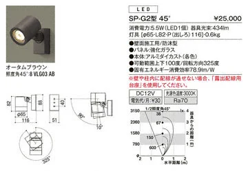 スポットライト SP-G2型45°-LIXIL(リクシル) - 防犯・照明ならエクス